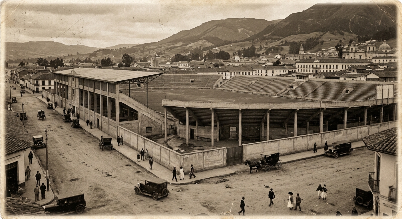 Estadio El Campín en sus primeros años, década de 1930-1940