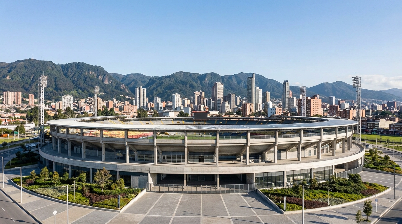 Vista aérea del Estadio El Campín